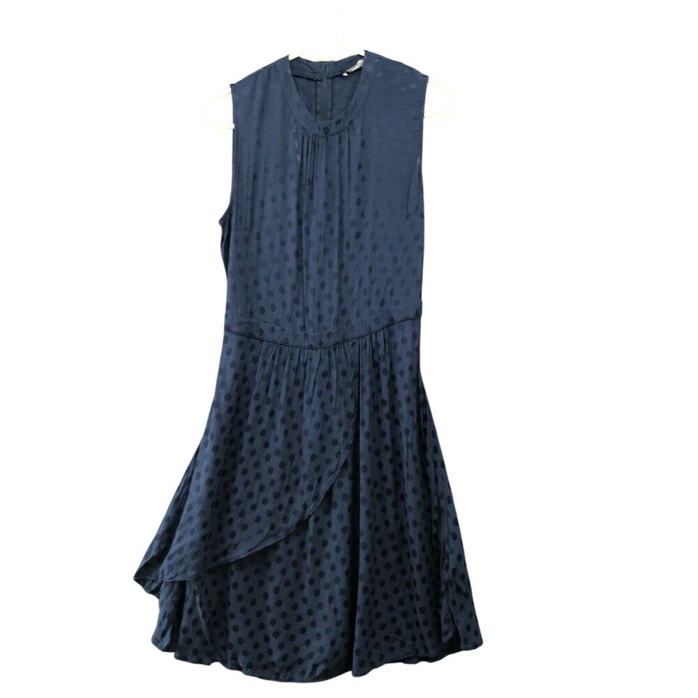 Orsay Sleeveless Dress EU 38 US 8 Dark Blue Polka Dot A-Line Knee‎ Length